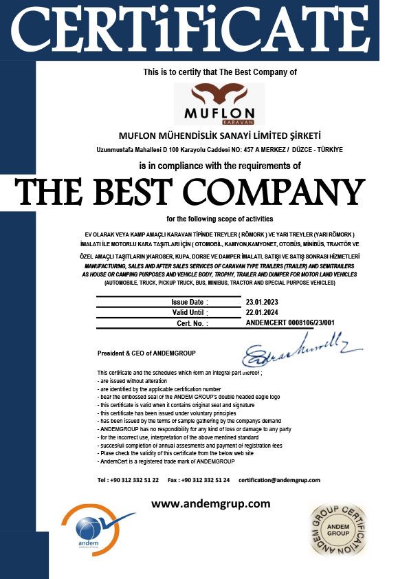 THE BEST COMPANY Muflon Karavan-2023